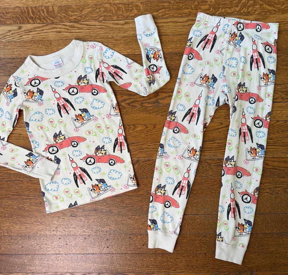 Hanna Andersson Bluey Long John Pajamas Size 5